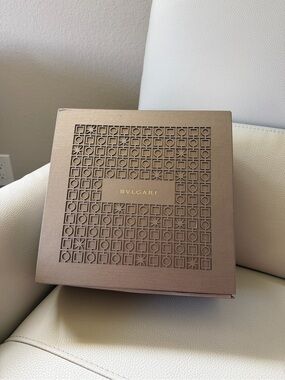 Bulgari Metallic Bronze Embossed Decorative Box